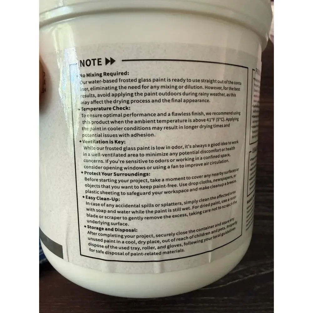 NEW Window Frosting Translucent Effect Rolling Paint, Brush, & Wipes
